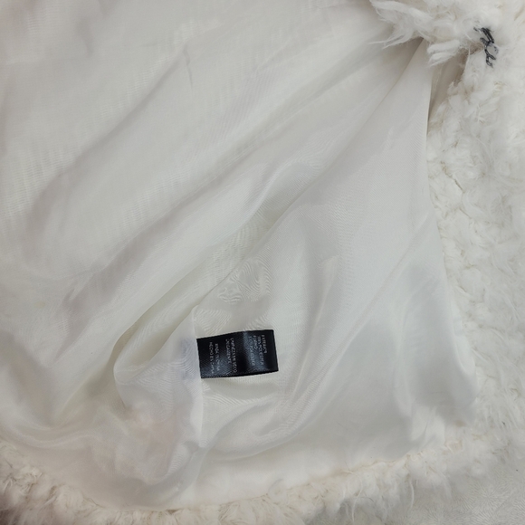 Ambiance Outerwear shaggy faux fur lined long ivory vest cozy boho mobwife NWT M - Picture 10 of 12